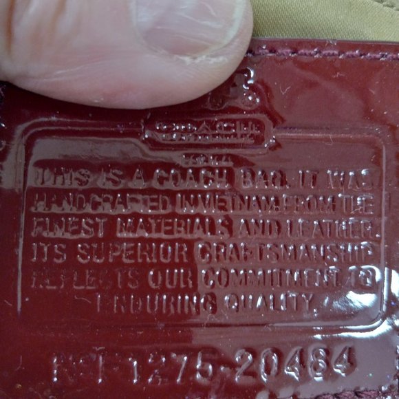 COACH  Shoulder Tote  Bag  Chelsea Patent Leather Red  Authentic - Picture 7 of 14